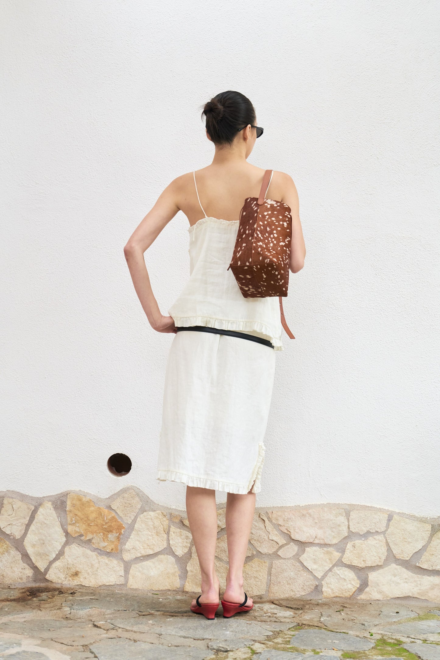 Beverly Holiday Linen Camisole & Skirt