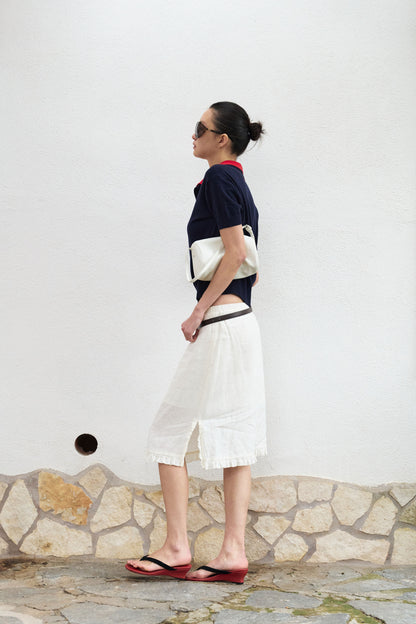 90s Narrative Layered Polo Knit