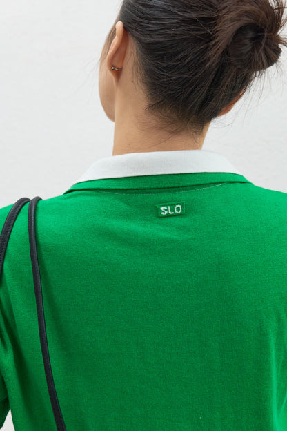 90s Narrative Layered Polo Knit