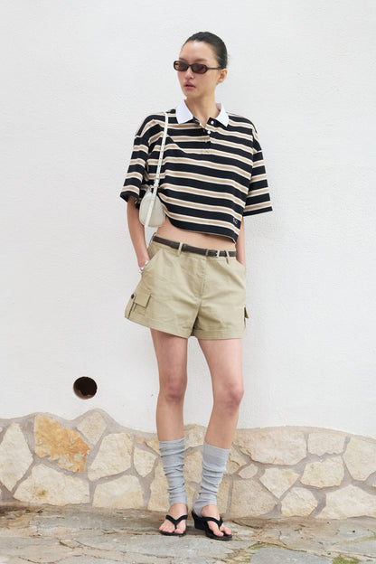 Seine Academy Striped Polo Knit