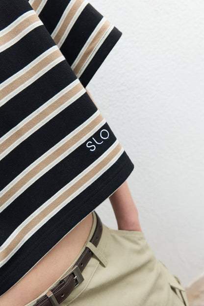 Seine Academy Striped Polo Knit