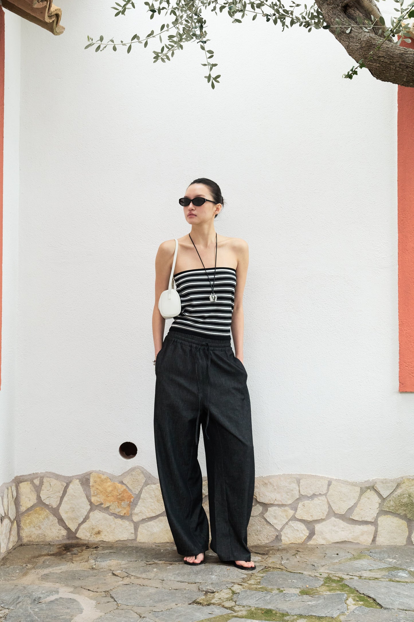 Art Student Stripe Knit Tube Top