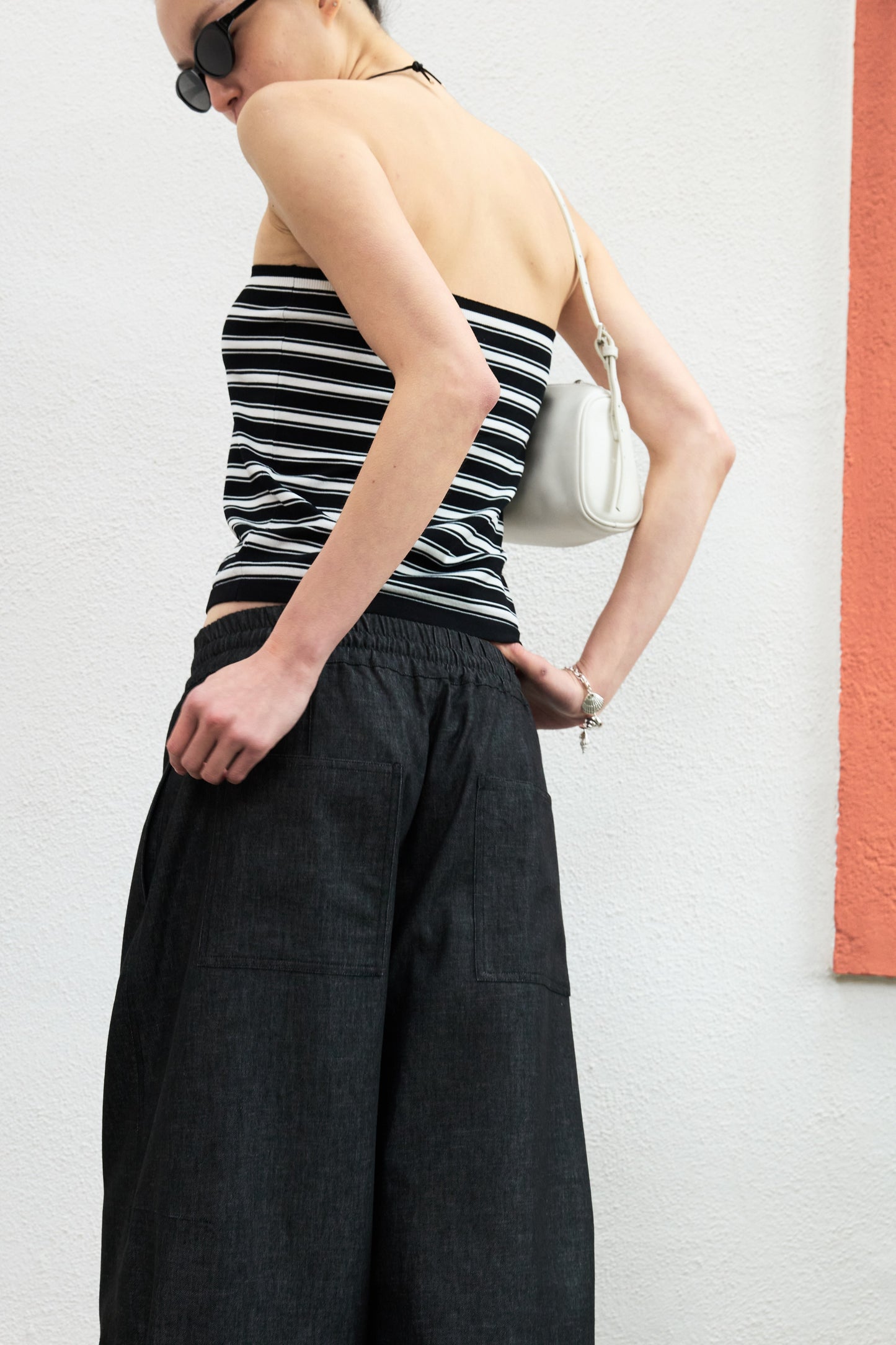 Art Student Stripe Knit Tube Top