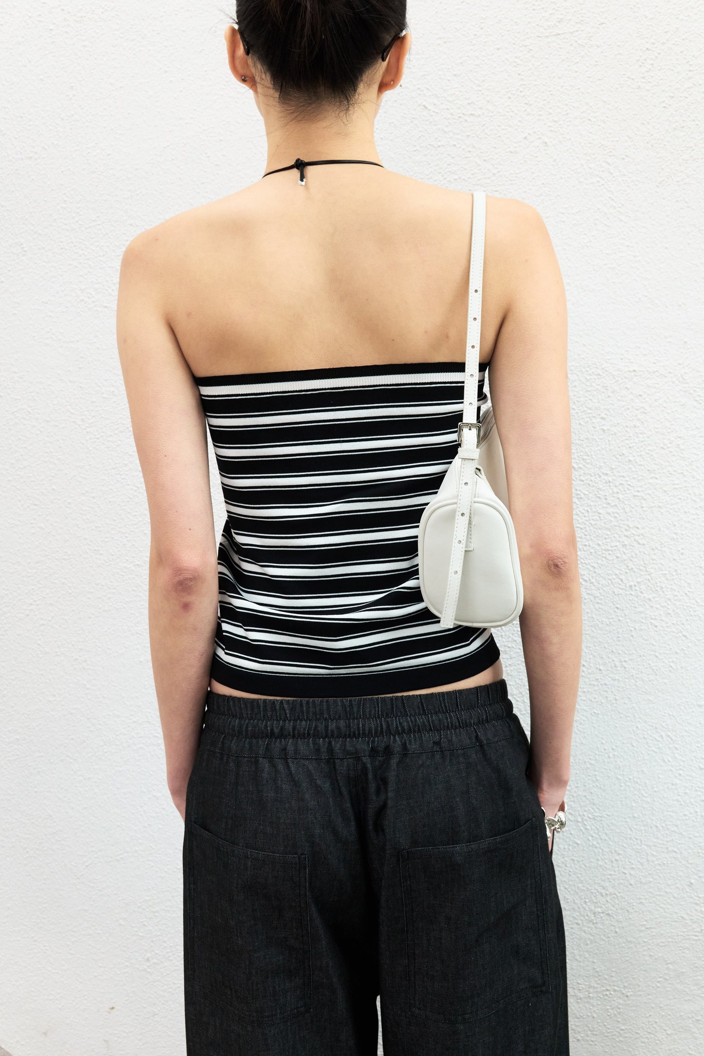 Art Student Stripe Knit Tube Top
