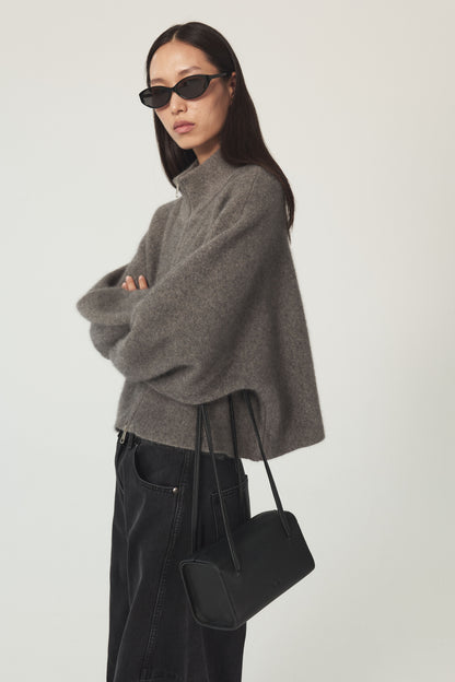 Winter Haze Stand-Collar Cardigan Jacket