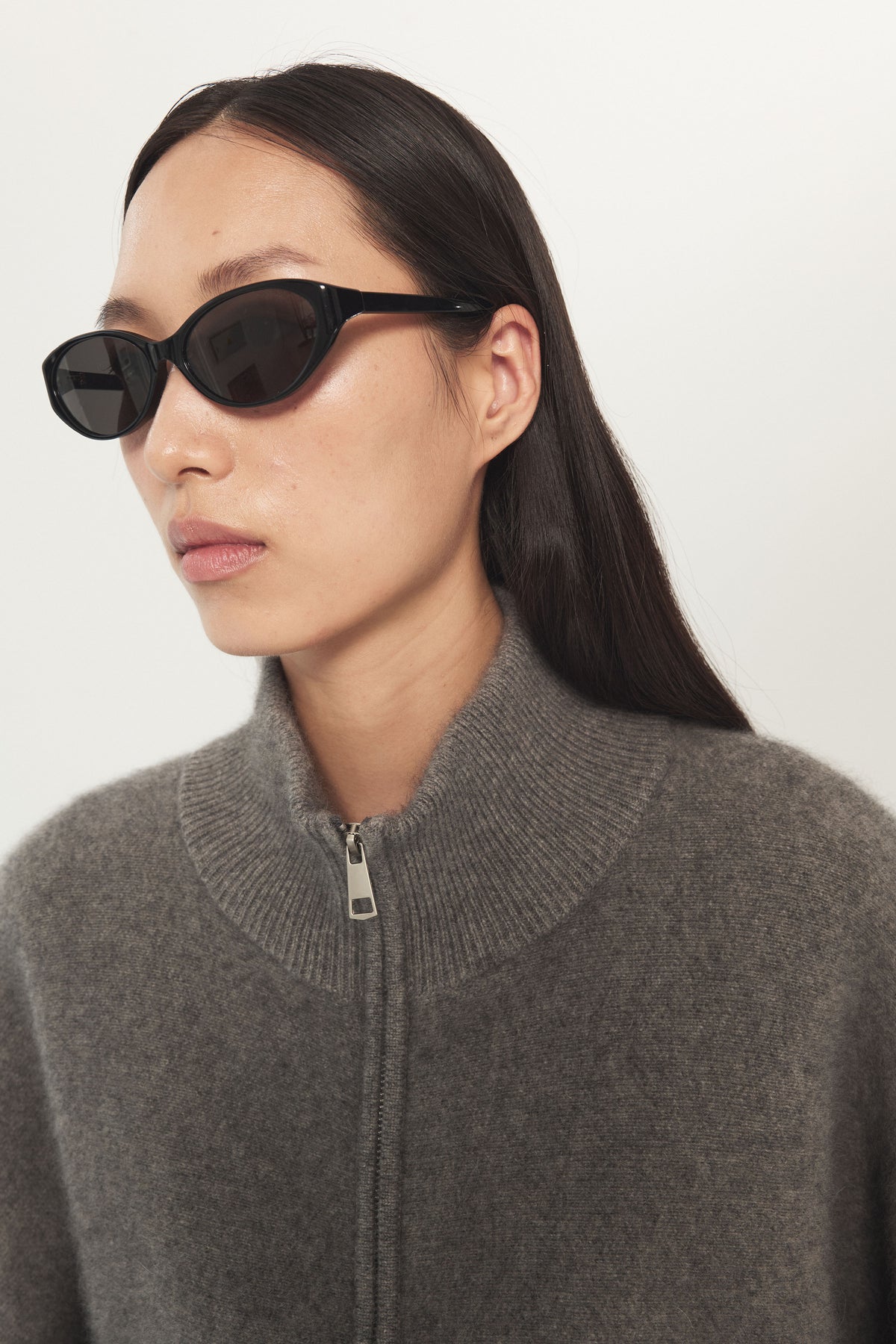 Winter Haze Stand-Collar Cardigan Jacket