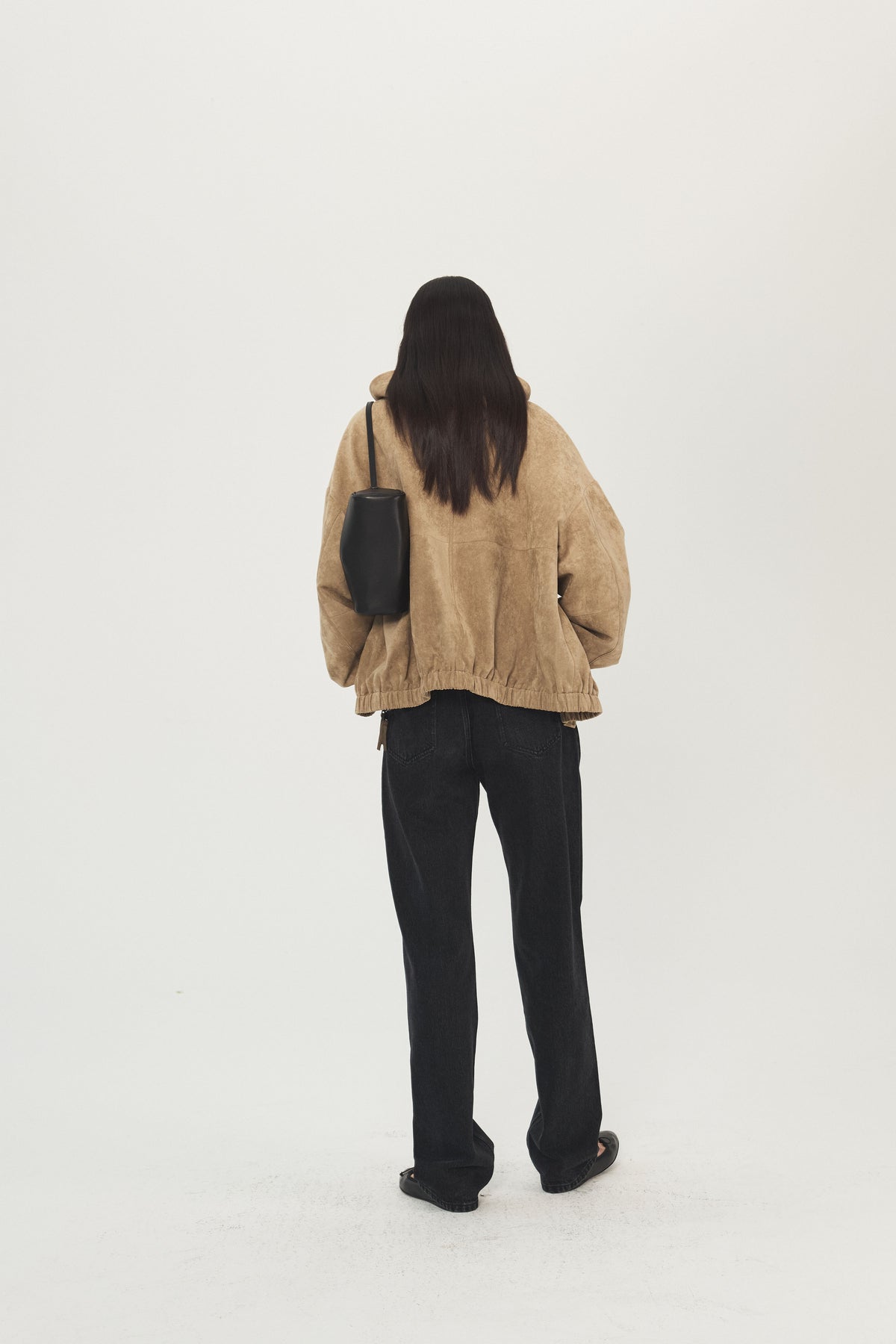 Songbook Faux Suede Hooded Jacket