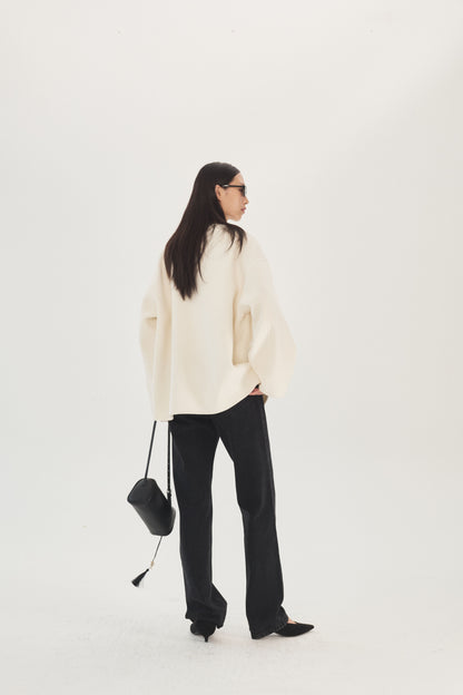 Moonlit Porcelain Wool Cashmere Jacket