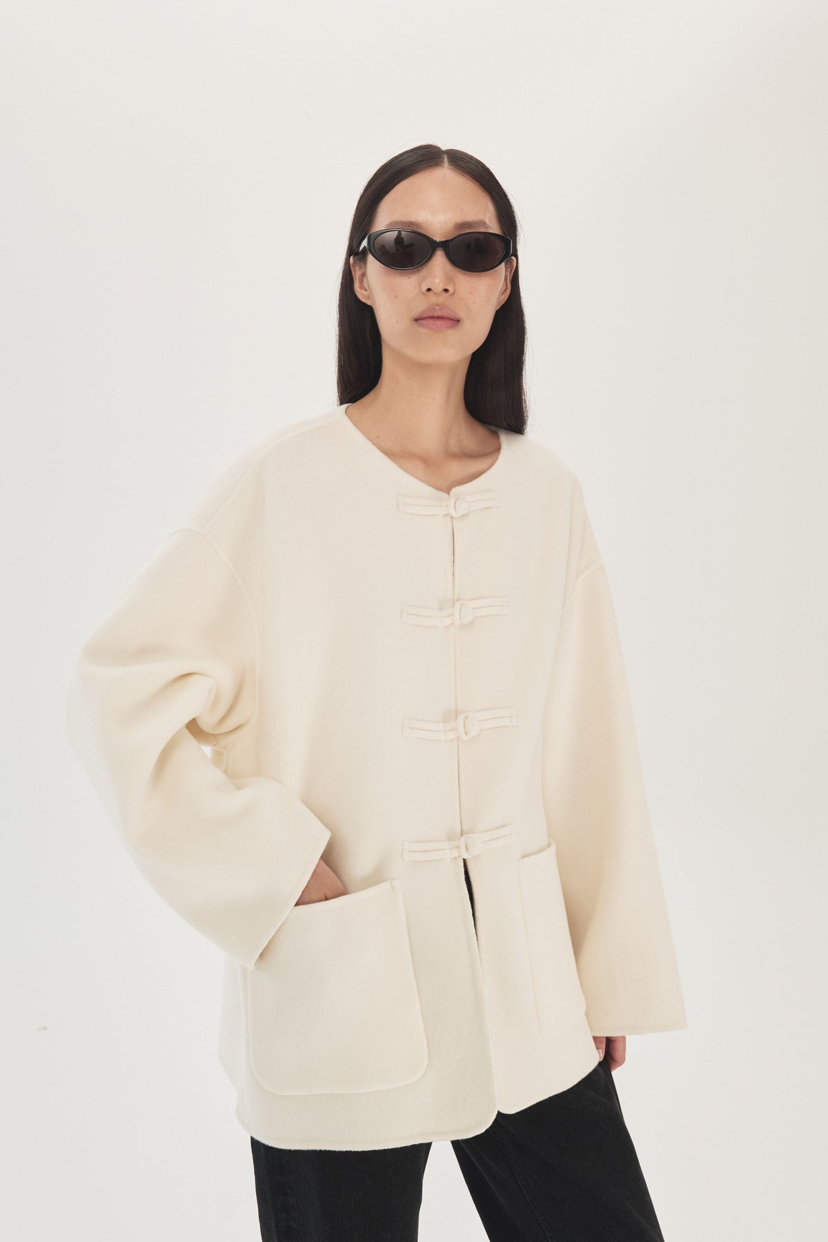 Moonlit Porcelain Wool Cashmere Jacket