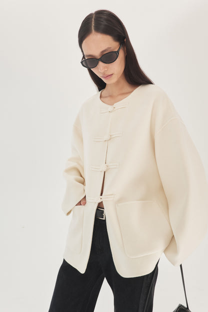 Moonlit Porcelain Wool Cashmere Jacket