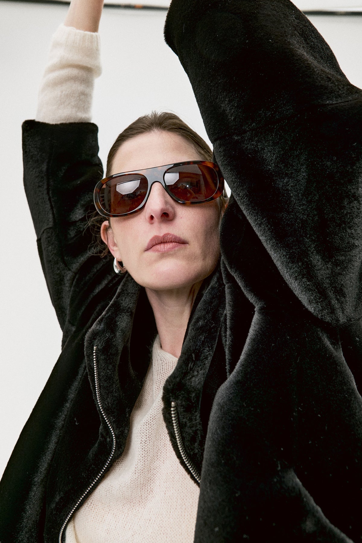 Obsidian Glow Faux Fur Jacket