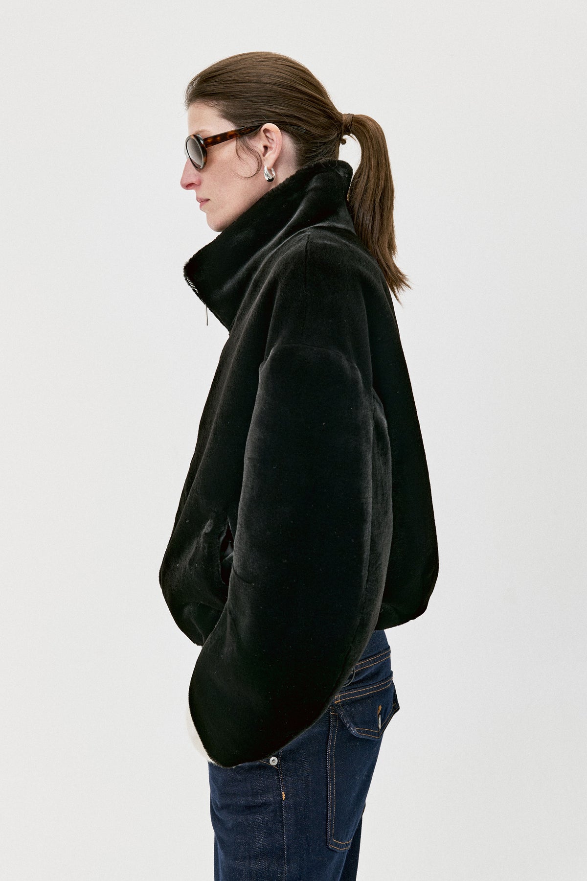 Obsidian Glow Faux Fur Jacket