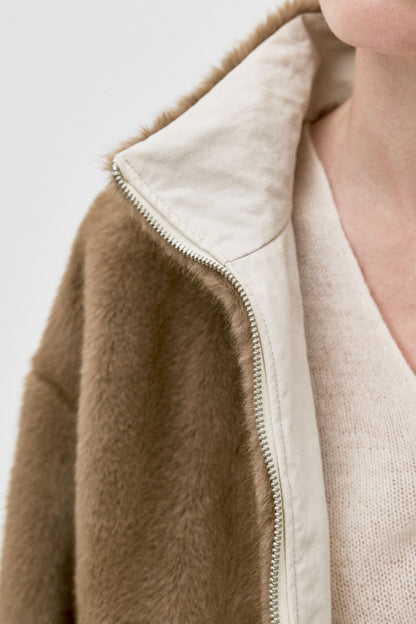 Twilight Snow Reversible Faux Fur Jacket