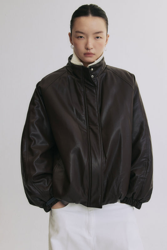 Berlin Recollection Faux Leather Down Jacket