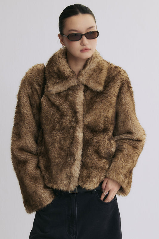 Soft Focus Faux Fur Jacket