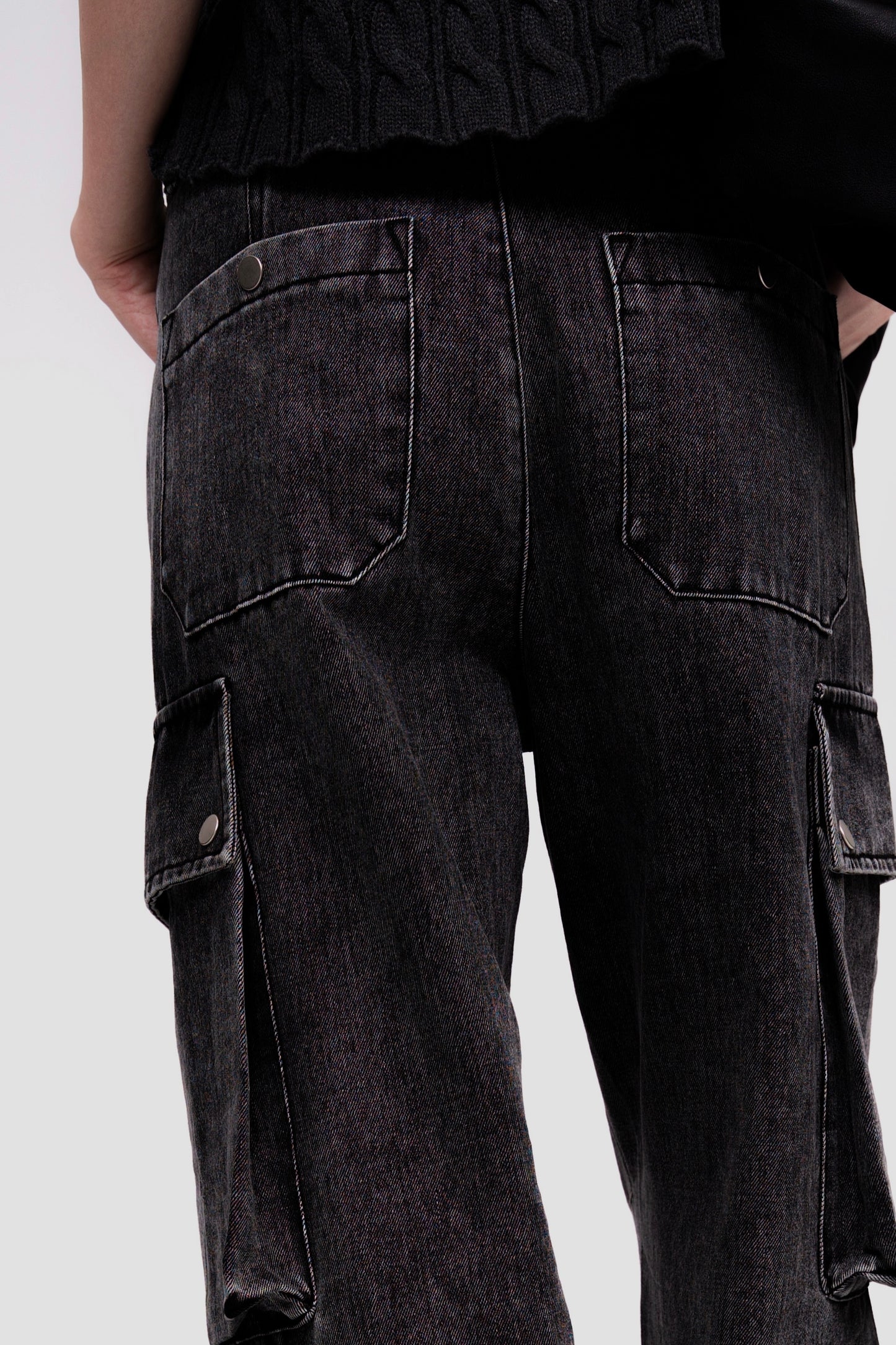 High-Rise Cargo Jeans