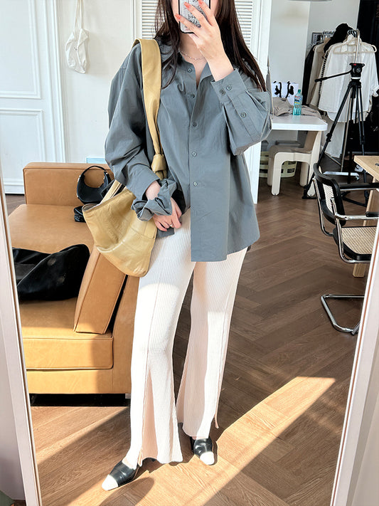 Dual-Tone Knit Pants