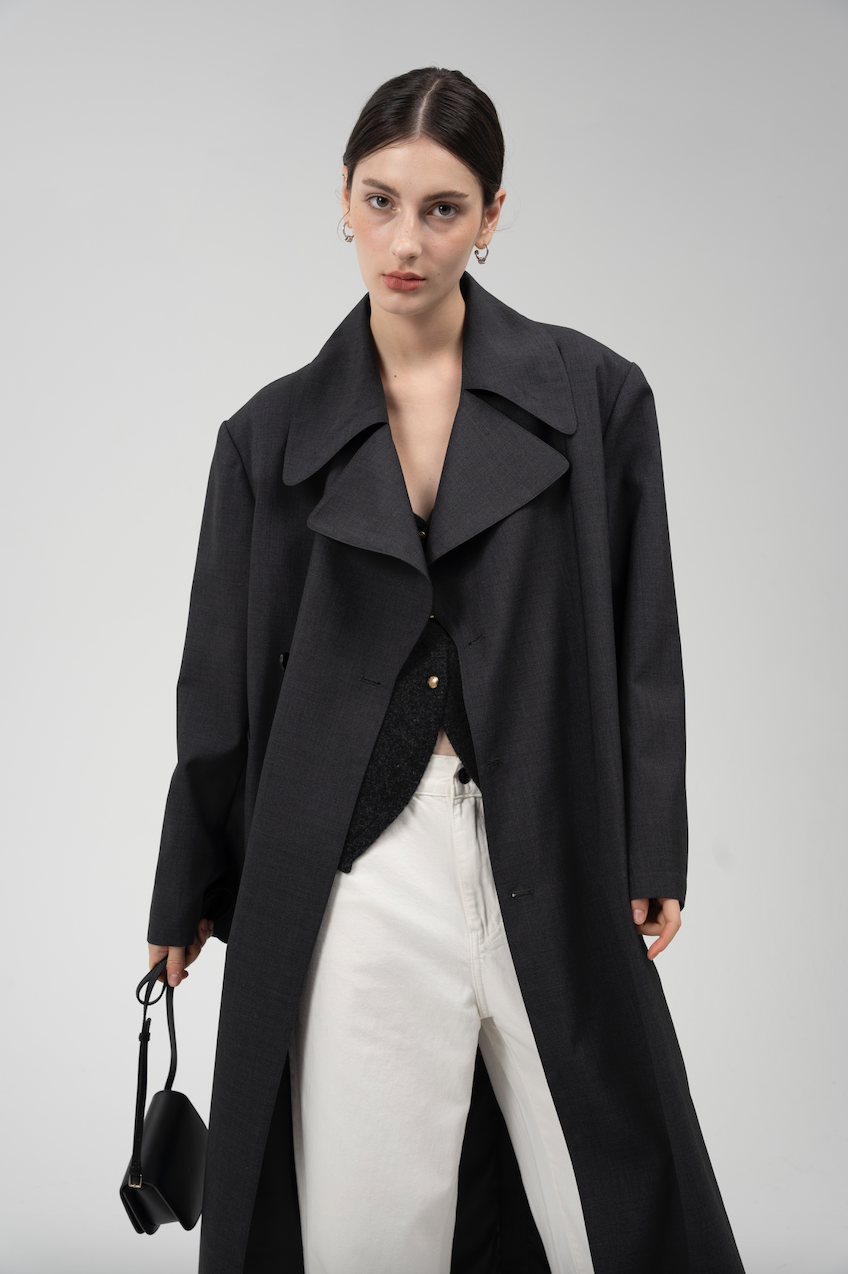 Wool Blazer Trench