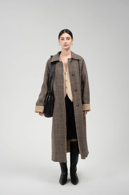 SLO Check Wool Verso Trench