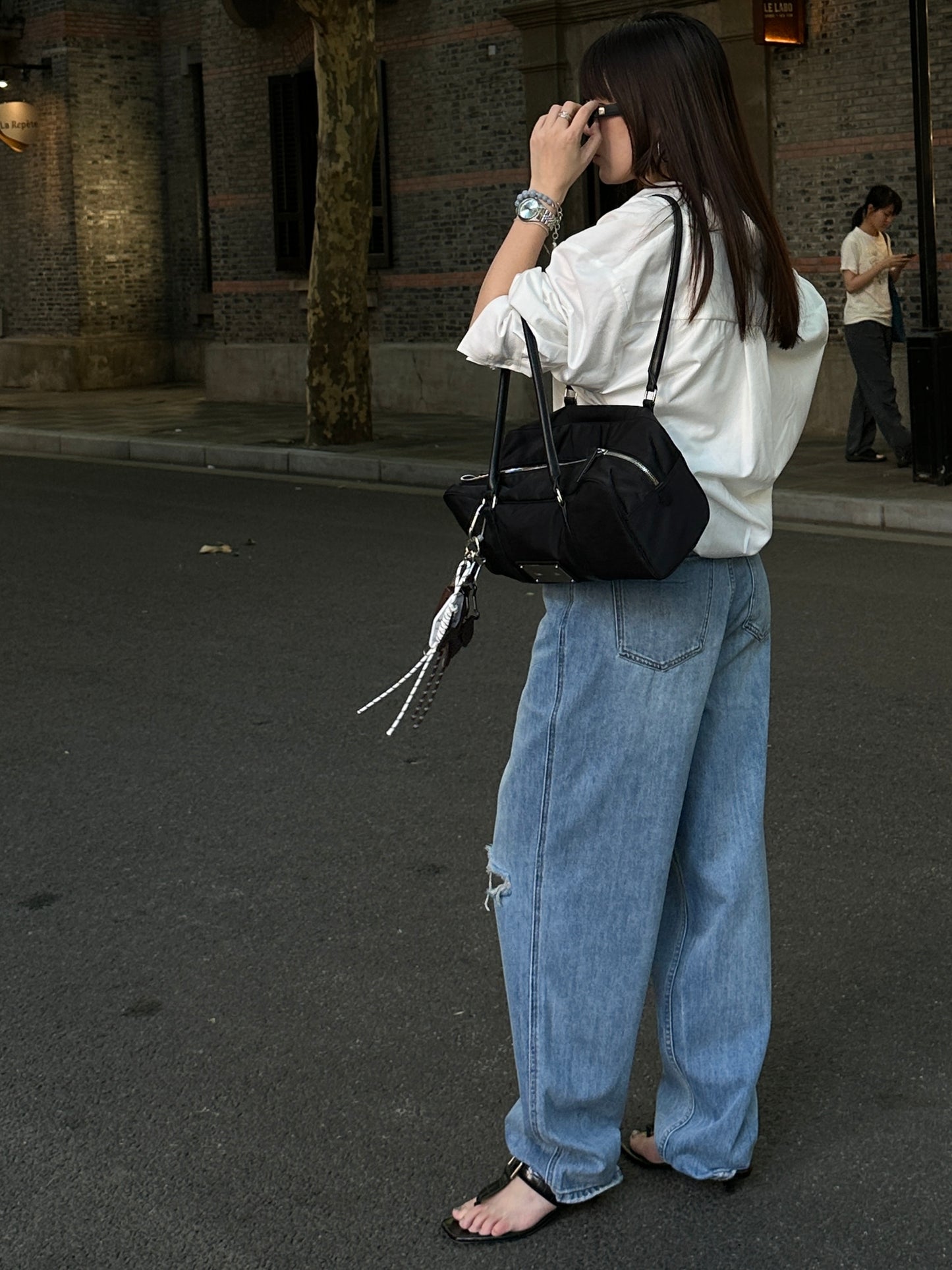 Girlfriend Ripped Jeans