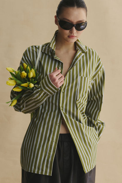 Smart Stripe Cotton Shirt