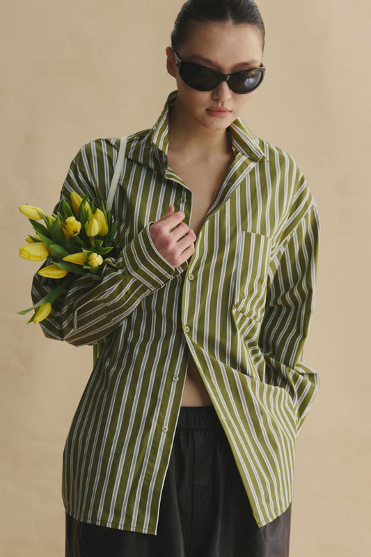 Smart Stripe Cotton Shirt