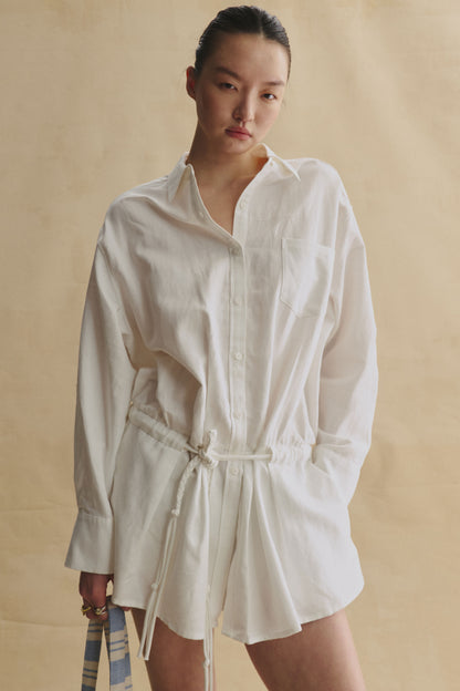 Jeju Stroll Shirt Dress Romper
