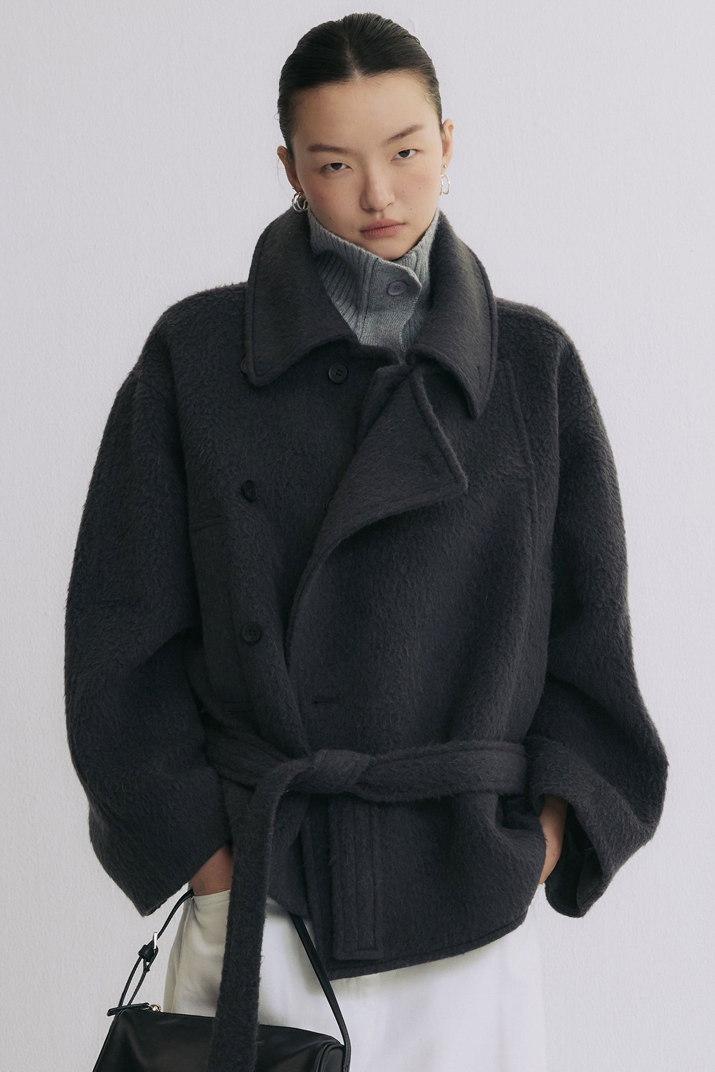 夜游玛黑羊毛大衣