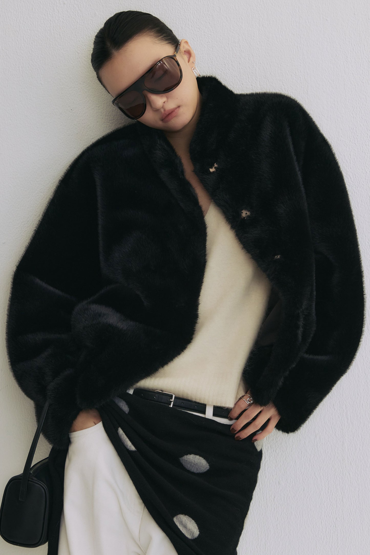 小樽暮色仿皮草外套