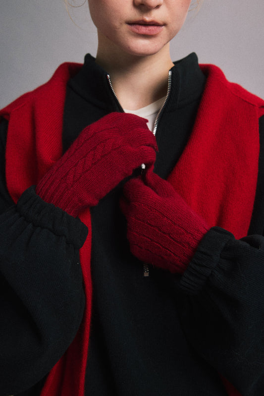 Winter Companion Wool Cable Gloves