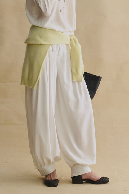 Blanche White Balloon Pants