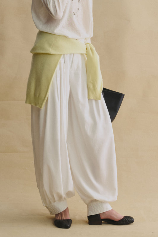 Blanche White Balloon Pants
