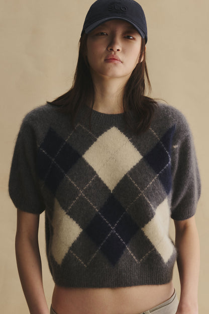 Collegiate Diamond Cashmere Knit