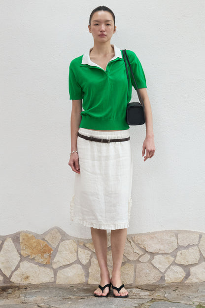 90s Narrative Layered Polo Knit