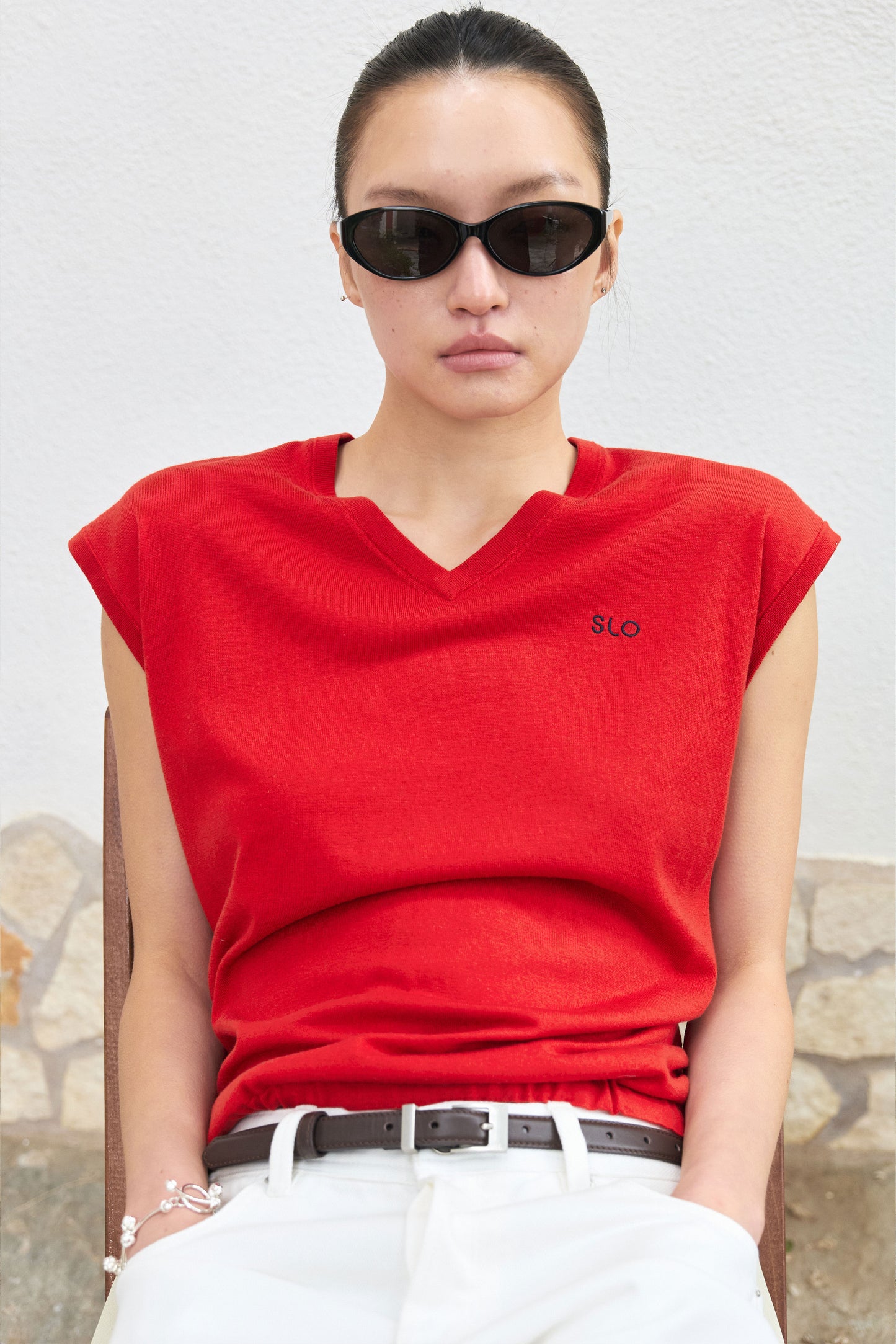 SLO Classic 001 black acetate sunglasses front view