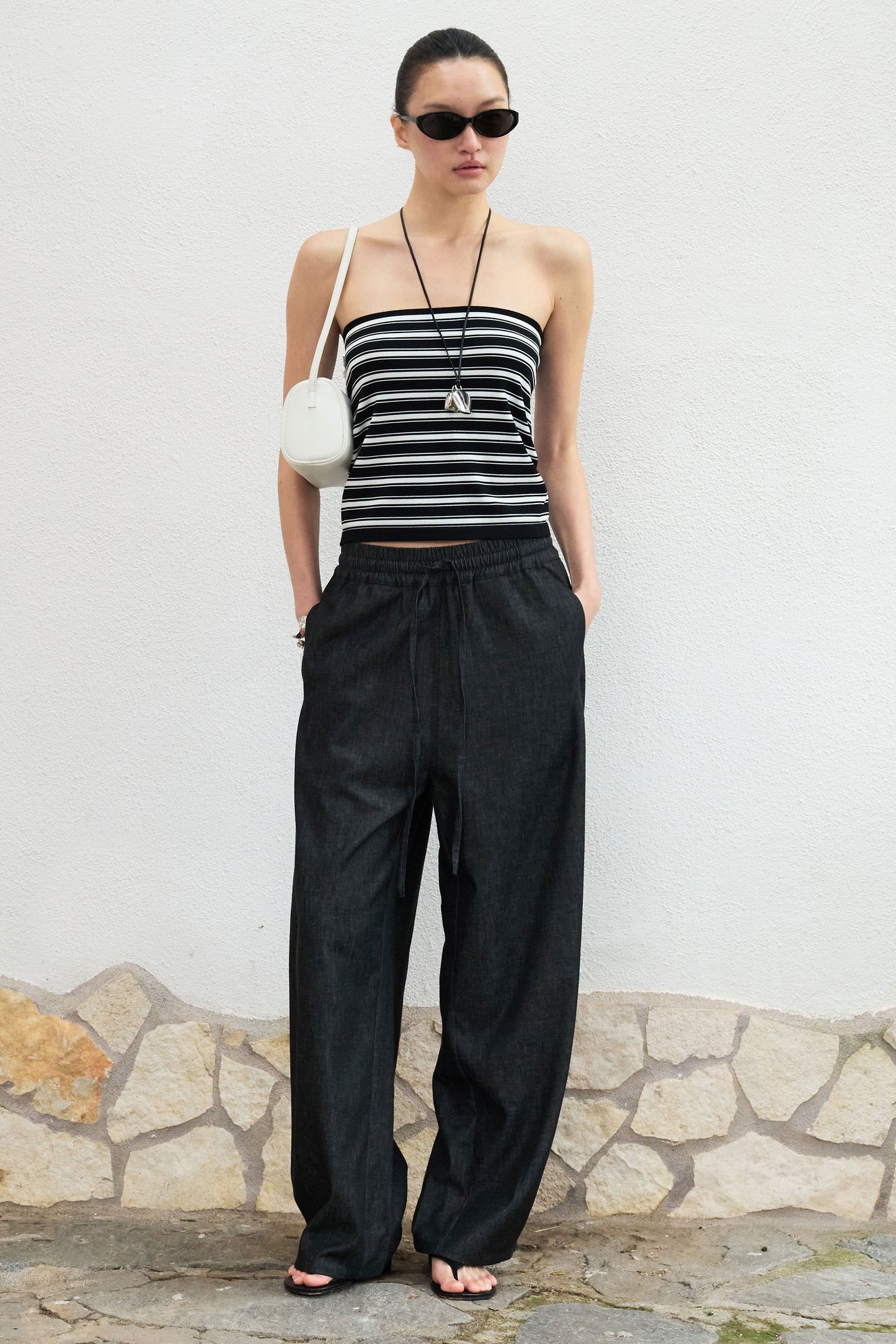Art Student Stripe Knit Tube Top