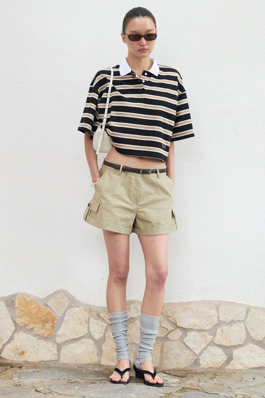 Seine Academy Striped Polo Knit