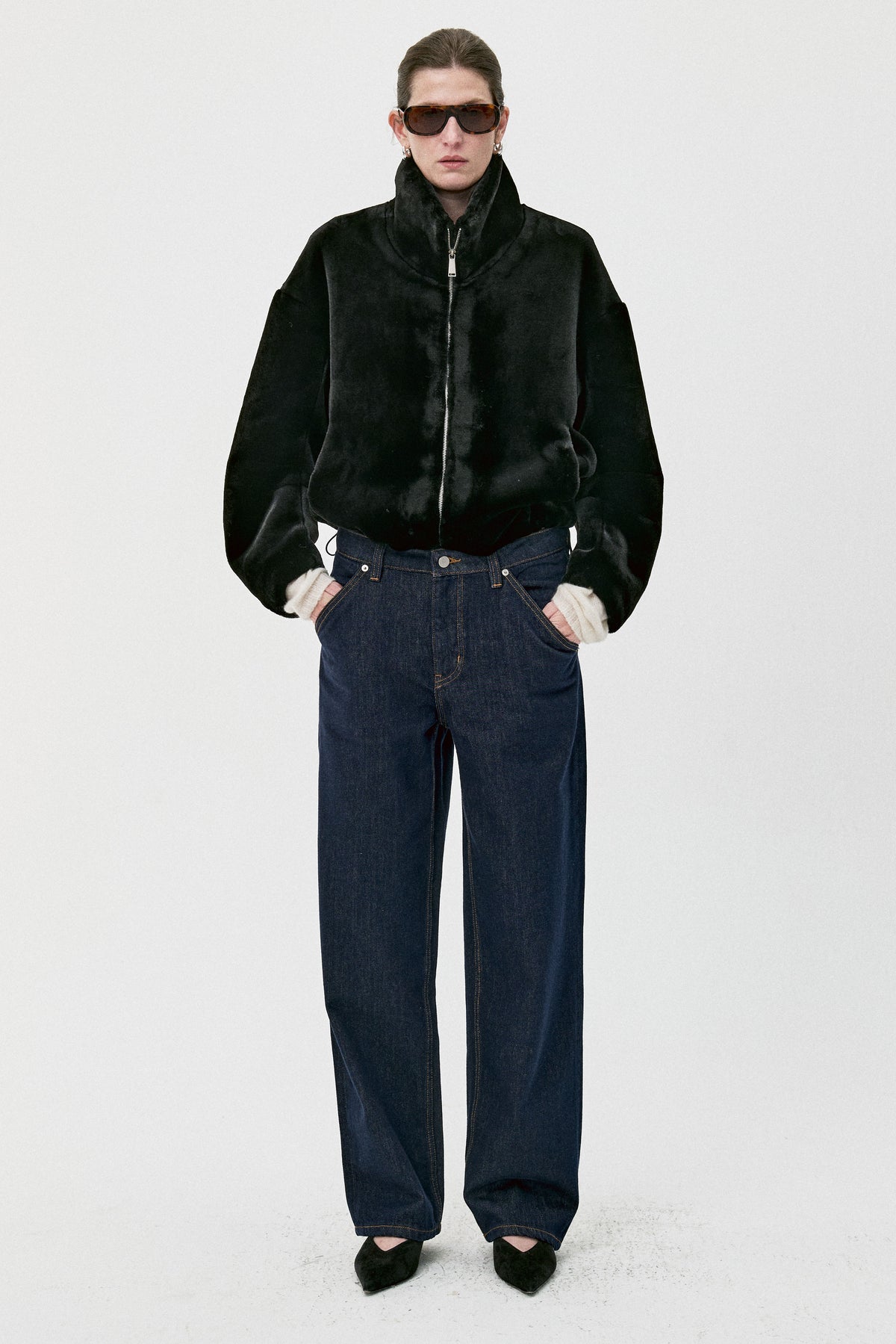 Obsidian Glow Faux Fur Jacket